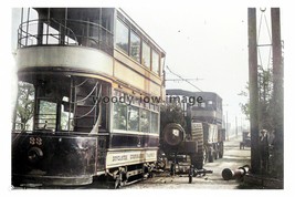 ptc2309 - Yorks. - A Tram Crash on the Woodland Route in Doncaster - print 6x4 - £2.19 GBP