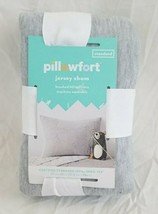 Pillowfort Jersey Gray &amp; White Standard Sham Room Decor - £15.63 GBP