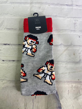 Street Fighter Ryu Chibi All Over Print Mens Crew Socks 1 Pair Shoe Size 8-12 - £8.30 GBP