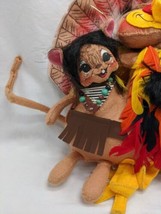 Annalee Let&#39;s Talk Turkey Mice In Indian Outfits Thanksgiving Plush - £55.38 GBP
