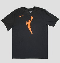 Nike Dri-Fit WNBA Men&#39;s Basketball T-Shirt Black/Orange DR9316-010 - £31.26 GBP