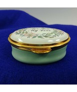 The Staffordshire Enamels &quot;Old Hall&quot; Pill Box Collection with Hinged Lid - £40.71 GBP