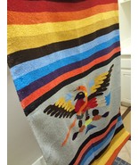 Woven Striped Thunderbird &amp; Snake Blanket Throw – 46” x 78” Excellent Co... - $743.44 MXN