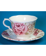 Nikko Summer Glade Cup &amp; Saucer Floral Pattern Pink Roses  - $146.96 MXN