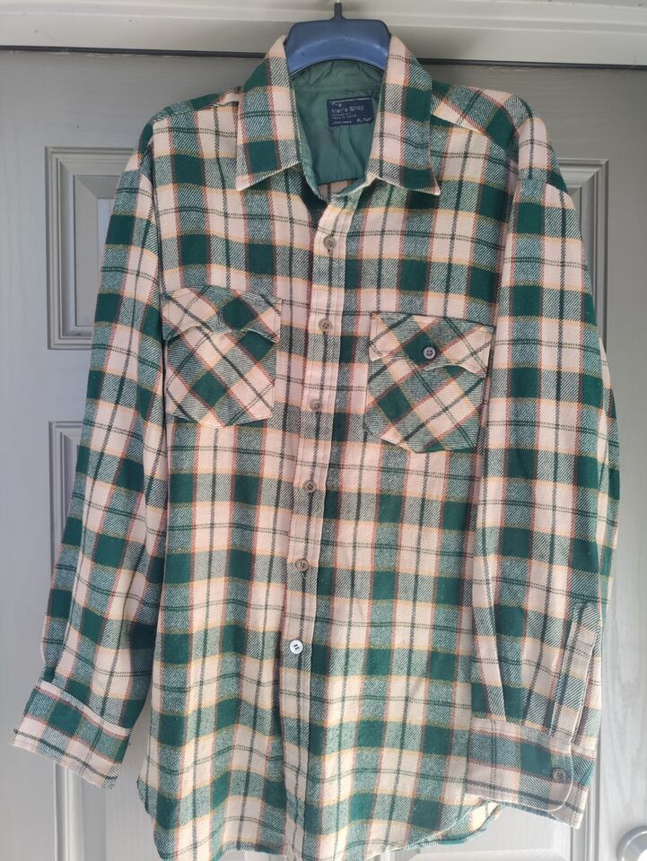 Primary image for Vintage 80's Men's Flannel Wool Shirt 100% Acrylic SZ XLT JC PENNY'S MEN'S SHOP