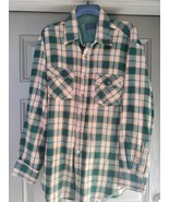 Vintage 80&#39;s Men&#39;s Flannel Wool Shirt 100% Acrylic SZ XLT JC PENNY&#39;S MEN... - £20.54 GBP