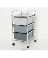 Tidy &amp; Co. 3-Drawer Storage Cart on Wheels Shelf 12-5/8&quot; x 15-3/4&quot; x 25-... - £37.34 GBP