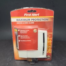 First Alert Maximum Protection Smoke &amp; Fire Alarm Detector P900 Slim Design NEW - £30.77 GBP