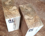 TWO (2) SPALTED BEECH BOWL BLANK LATHE TURNING LUMBER WOOD 6&quot; X 6&quot; X 3&quot; B1 - £28.76 GBP