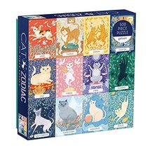 Galison Cat Zodiac 500 Piece Puzzle, Multicolor, 1 EA - £7.79 GBP