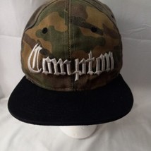 COMPTON Script Camouflage Baseball Hat Cap Snapback Spellout Adjustable  - £11.72 GBP