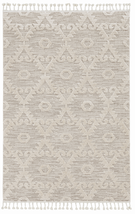 HomeRoots 375680 94 x 130 x 0.25 in. Ivory Beige Polyester Rug - £460.77 GBP