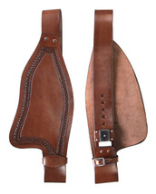 Horse Western Adult Tooled Brown Leather Replacement Saddle Fenders 5221LB - £49.63 GBP