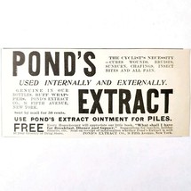 Pond&#39;s Extract Skin Ointment 1897 Advertisement Victorian Quack Medicine... - $28.05 CAD