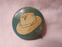 Vintage Amalgamate Lithographers Circle Business Mans Hat Pin: White Hat... - £6.29 GBP