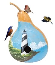 LIGHTHOUSE GOURD BIRDHOUSE - Amish Hand Painted Bird House USA - $53.99