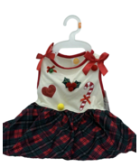 Christmas Dog Outfit Size Medium Red Plaid Dress Fab Dog Pet NEW - £11.74 GBP