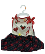 Christmas Dog Outfit Size Medium Red Plaid Dress Fab Dog Pet NEW - $18.90