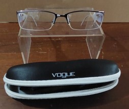 Vogue Vo 3707 612 51 17 135 Silver Purple Bottom Rimless Eye Glasses Frames Case - $60.58