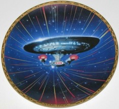 Star Trek Voyagers U.S.S. Enterprise NCC-1701-D Ceramic Plate 1994 COA NO BOX - £6.94 GBP