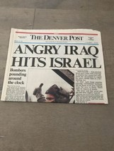 THE DENVER POST January 18, 1991 Angry Iraq Hits Israel - Operation Dese... - £16.65 GBP