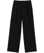 Sofia Pleated Twill Pant – Black, Size 4  - $14.00