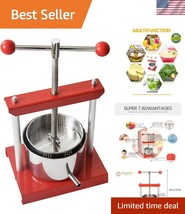 Manual Juice Press - 2L Stainless Steel &amp; Iron for Fresh Fruit &amp; Vegetab... - $113.99