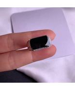 Highly-translucent Natural Myanmar Icy Black Jadeite Jade Saddle Cabocho... - $276.04 CAD