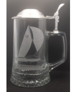 VTG BEER STEIN GLASS West GERMANY OLD SPICE ALWE SAIL BOAT ANCHOR AMERIC... - $20.00