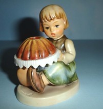 Hummel Goebel Birthday Cake Candleholder HUM 338 TMK6 Girl Figurine 3.75&quot; - £63.86 GBP