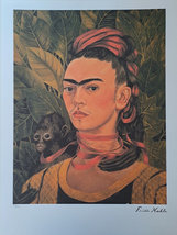 Frida Kahlo Signed - Self-portrait with Monkey, 1938 - £94.01 GBP