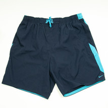 Nike Board Shorts Mens Blue Striped Surf Swim Trunks Pocket Size XXL - £10.20 GBP