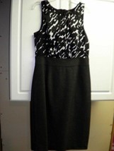 New Rafaella Sz 4 Sleeveless Dress Black White Classy Knee length - £13.56 GBP