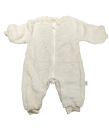 Velunorix Infantwear, Cozy Warm Zippered for Infants Toddlers, Cream White - $26.99