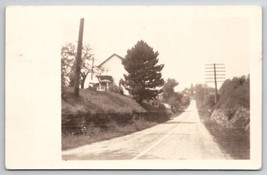 RPPC Farmhouse on a Long Country Road c1930 Postcard C23 - £4.68 GBP