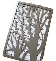 50pcs Tree Pocket style Laser Cut Wedding Cards,Silver Invitation Cards,Invite - £46.50 GBP