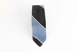 Vtg 60s Rockabilly Distressed Striped Color Block Silk Neck Tie Wedding ... - $19.75