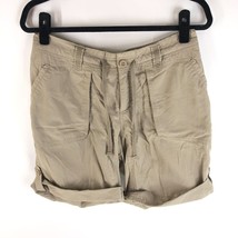 The North Face Womens Hiking Shorts Roll Up Pockets Nylon Beige 6 Long - $14.49