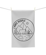 Camping Lovers Tea Towel, I Hate People, Sarcastic Kitchen Towel, Anti S... - $18.54