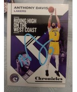 2020 Los Angeles Lakers Anthony Davis Panini Autographed Basketball Card... - £98.29 GBP