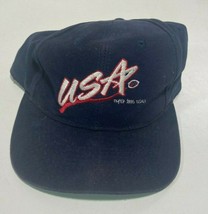 Vintage Dream Team USA 1996 Olympics Script Snapback Hat Cap Sharktooth Splash - £39.04 GBP