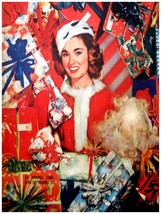 1617 Santa&#39;s helper surrounded by presents quality 18x24 Poster.wall Dec... - £22.01 GBP