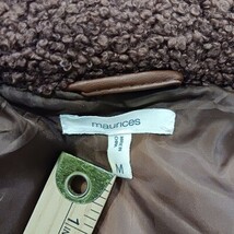 Maurices RN#51783 Girls Brown Faux Leather Full Zip Puffer Vest Size Medium image 3