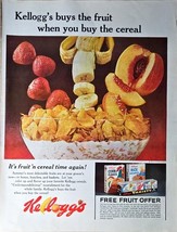 Kellogg&#39;s free fruit offer - fruit &#39; n cereal time again! 1964 Vintage p... - $8.52