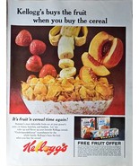 Kellogg&#39;s free fruit offer - fruit &#39; n cereal time again! 1964 Vintage p... - $11.82 CAD