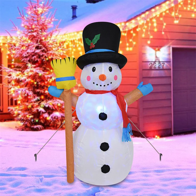 1.2 Meters Inflatable Snowman Doll Christmas Outdoor Decorations LED Light Up Gi - £119.12 GBP
