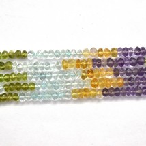 Natural Multi Stone 4-5mm Faceted Round Gemstone Beads 13&quot; Strand BDS-1064 - £63.12 GBP