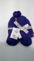 NWT  Chunky Knit set Hat and mitten set Womens Helly Hansen Nordic Purple - $60.00