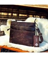 Vintage Brown Leather Crossbody Bag: Handmade Full Grain Sling - $3,659.40 MXN