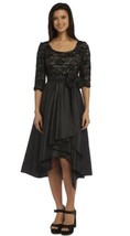 R&amp;M Richards Lace Hi Lo Cocktail Scoop Neck Dress 3/4 Sleeve Womens 10 B... - £31.73 GBP